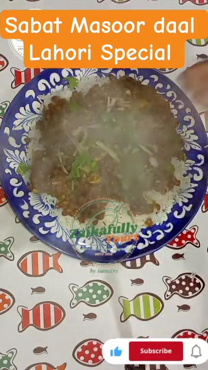Sabat Masoor Daal Lahori Special