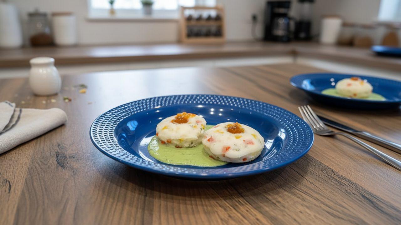 Colorful Vegetable Muffin Idli with Sambhar and Chutney