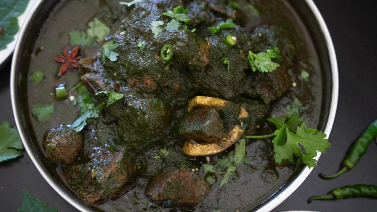 Palak Gosht (Spinach Mutton Curry)