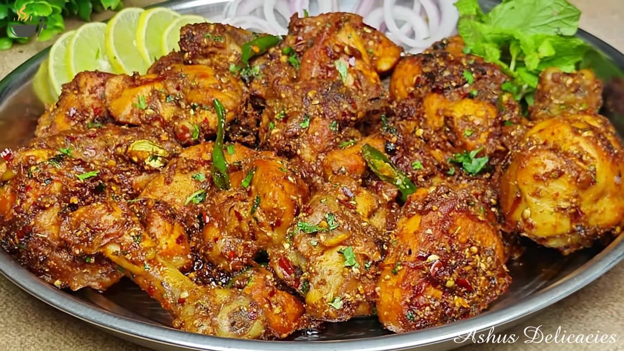 Sliced grilled chicken breast with herbs and vegetables