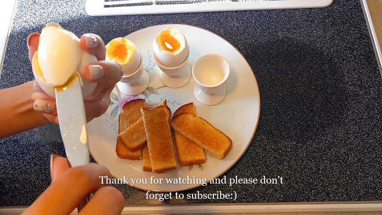 Air Fryer Soft Boiled Eggs with Toast