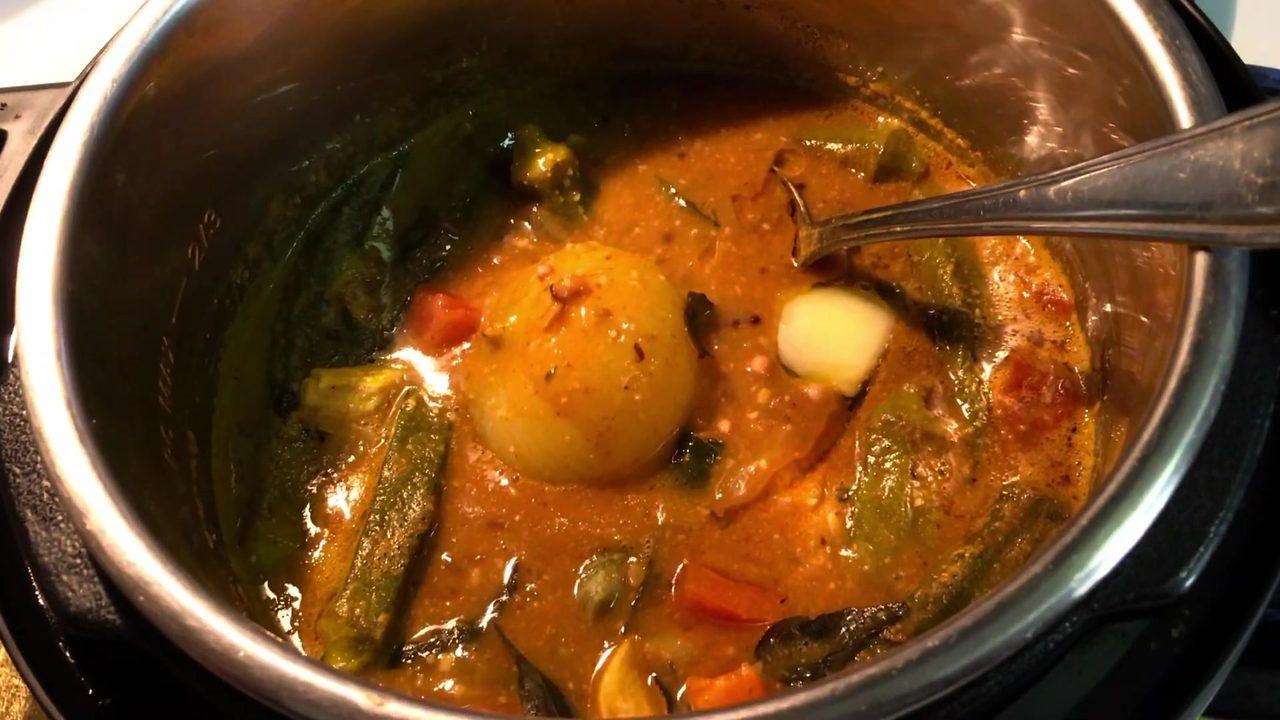Instant Pot Okra Stew or Okra Sambar