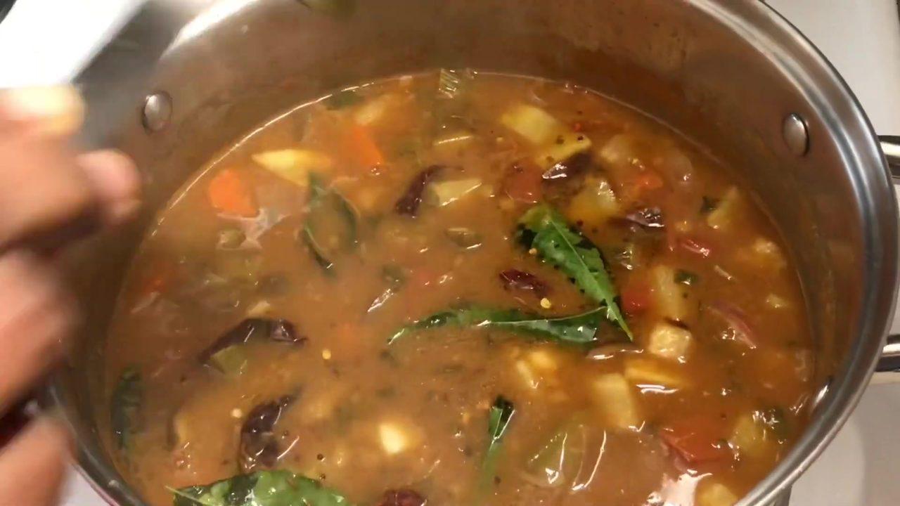Vegetable Sambar Recipe - South Indian Style