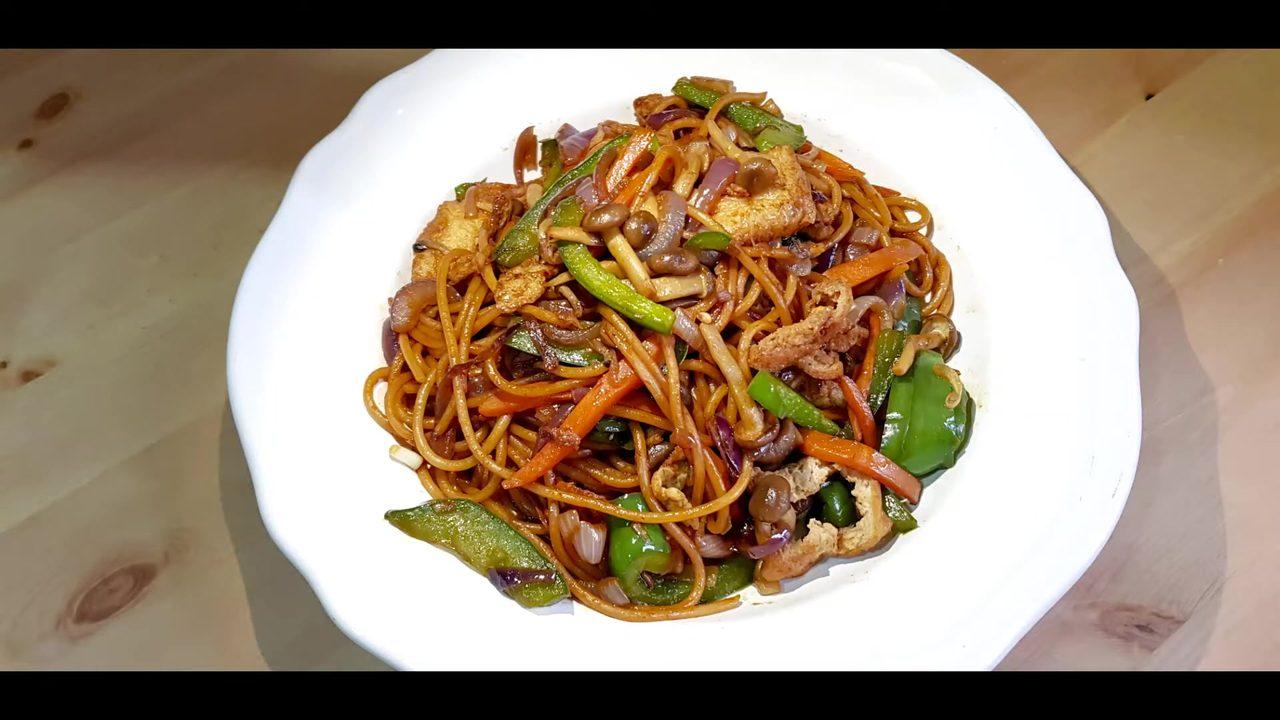 Spaghetti Stir Fry with Tofu