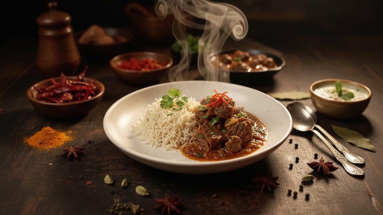 Mutton Curry with Rice