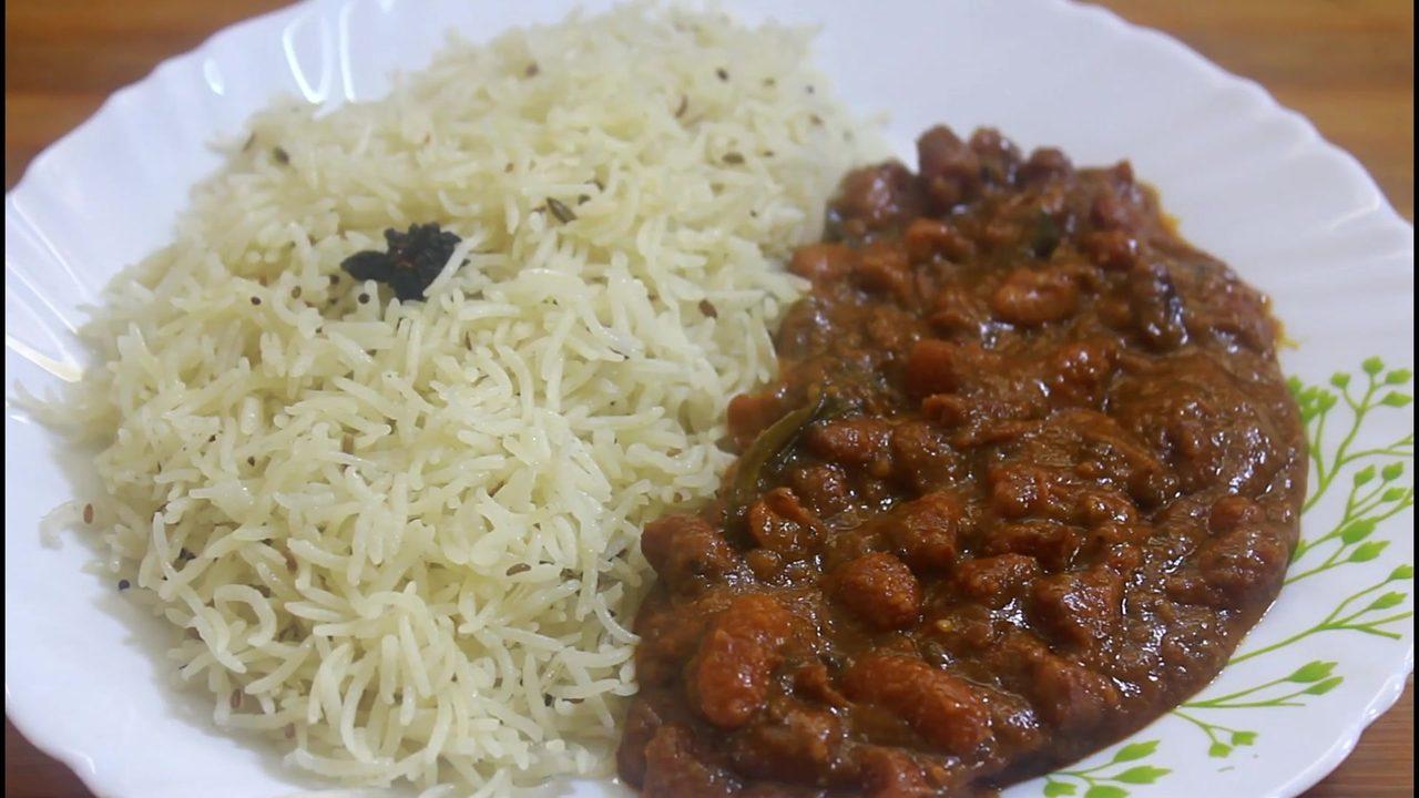 Rajma Chawal (Kidney Bean Curry with Cumin Rice)
