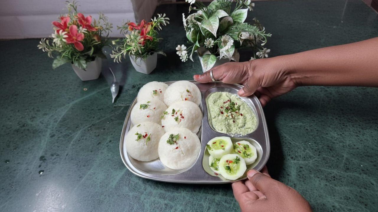 Farali Idli with Chutney (Navratri Special)