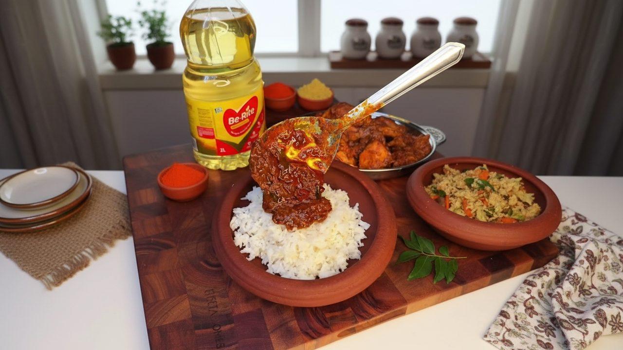 Village Style Varutharacha Chicken Curry