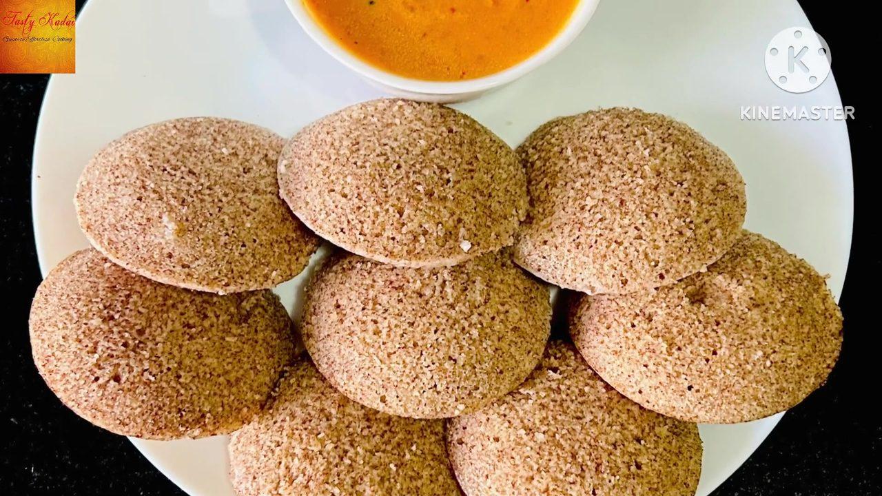 Instant Ragi Idli & Tomato Chutney