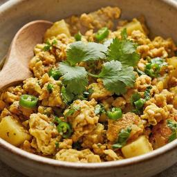 Potato Egg Bhurji - Indian Style Scramble