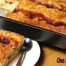 Jam Donut Tray Bake - The One Pot Chef