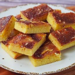 Egg Semolina Cake with Sugar Syrup