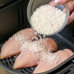 One-Pot Air Fryer Chicken and Rice with Vegetables