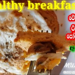 Healthy Breakfast Toast with Mushroom and Egg
