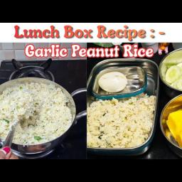 Garlic Peanut Rice – Lunch Box Recipe