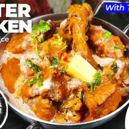 Butter Chicken with Jeera Rice - Restaurant Style