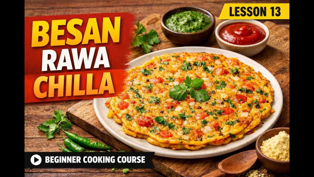 Besan Rava Cheela – Quick and Healthy Breakfast