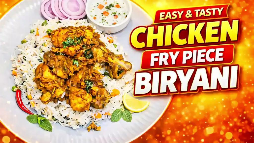 Chicken Fry Piece Biryani – South Indian Style