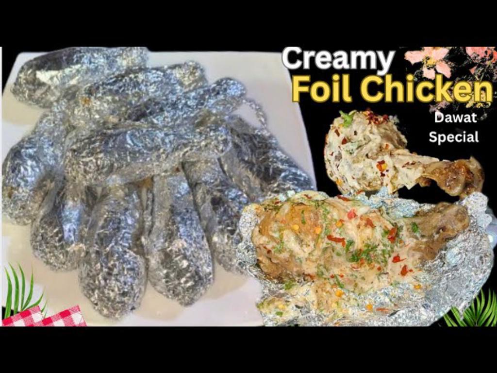 Creamy Cheesy Foil Chicken Drumsticks