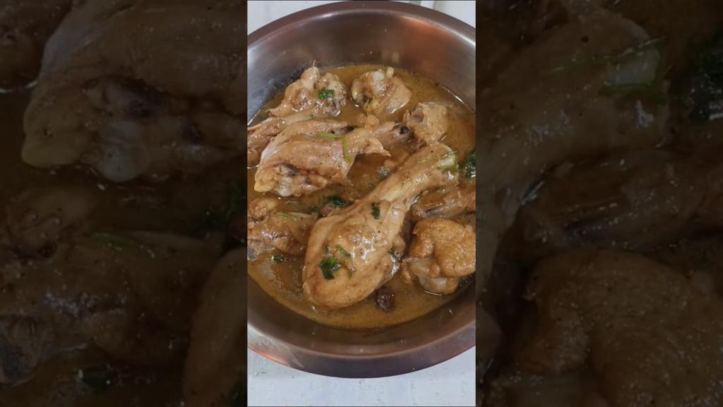 Creamy Pepper Chicken Curry - Bengali Style