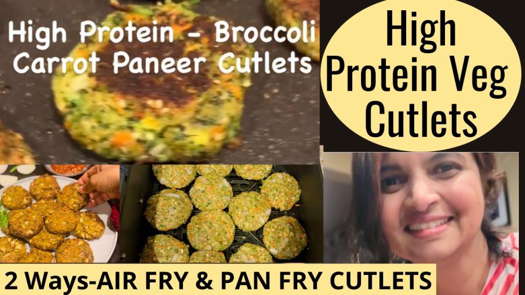 High Protein - Broccoli Carrot Paneer Cutlets