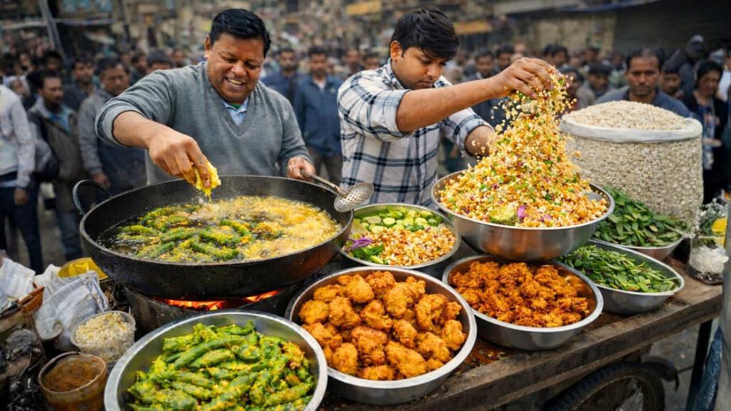 Indian Street Style Mixed Pakora Platter
