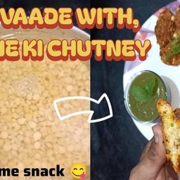 Crispy Dal Vada with Mint-Tamarind Chutney