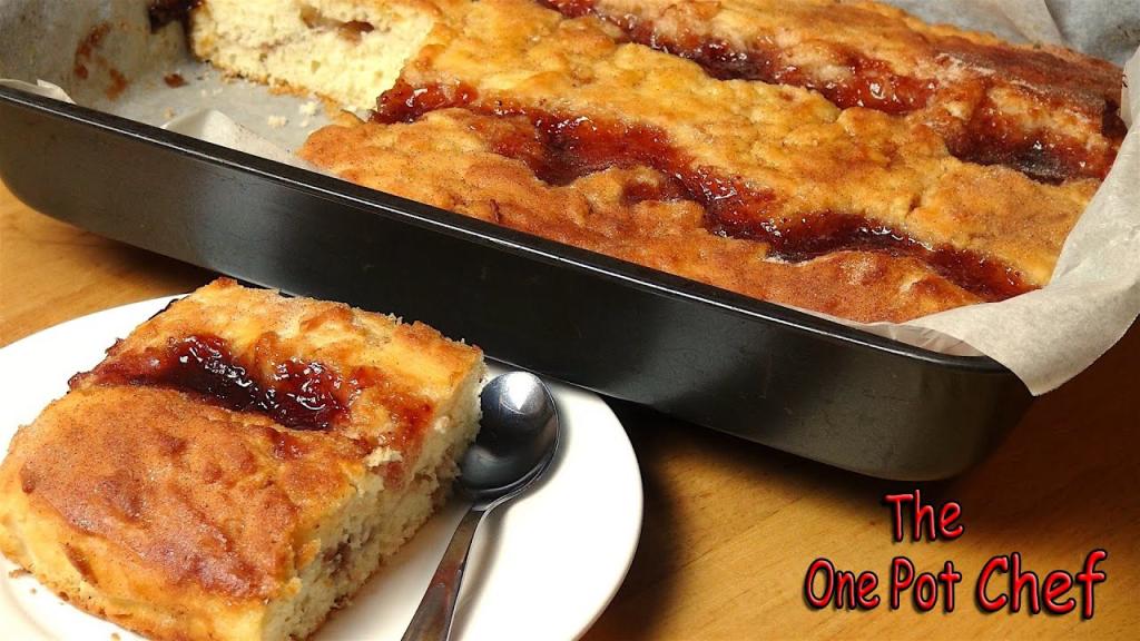 Jam Donut Tray Bake - The One Pot Chef