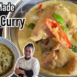 Homemade Thai Green Curry Paste and Green Curry Chicken