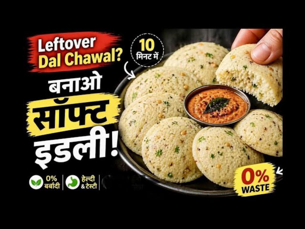 Leftover Dal Chawal Idli - Quick & Easy Recipe