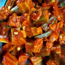 Spicy & Sour Bhindi (Okra) Garlic Fry