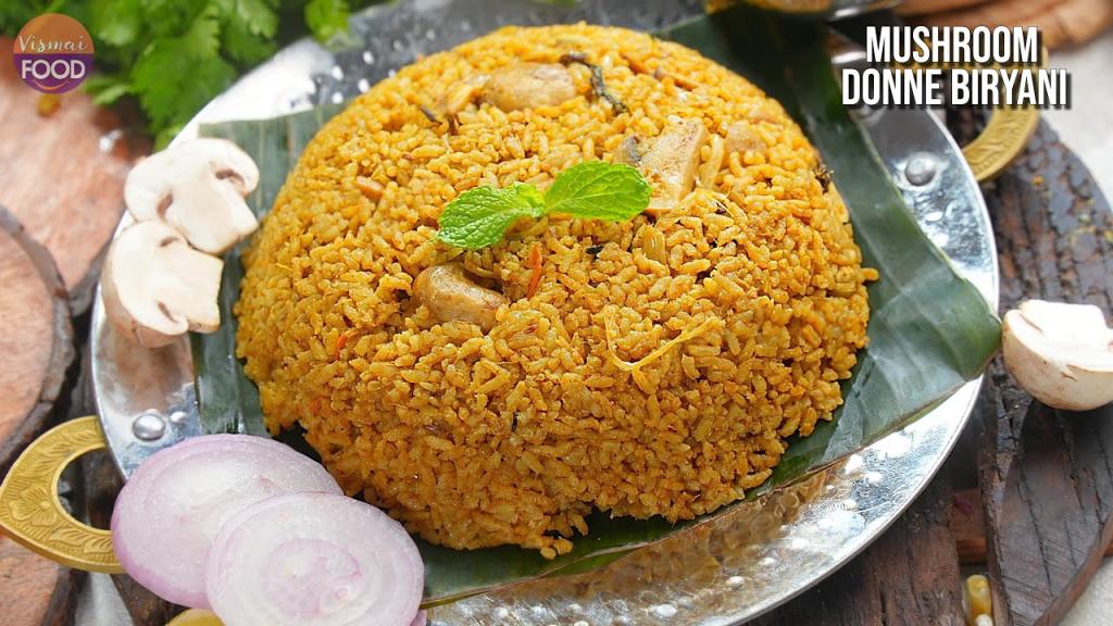Mushroom Donne Biryani – South Indian Style