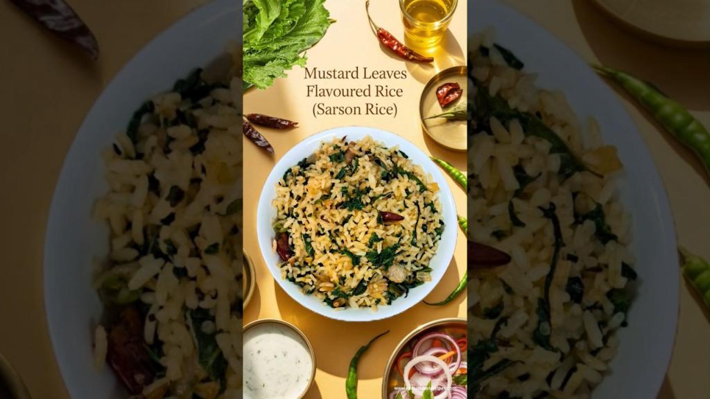 Mustard Leaves Flavoured Rice (Sarson Rice)