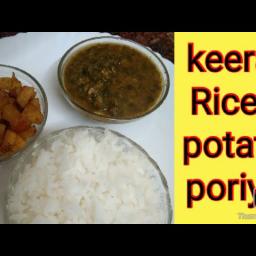 Aloo Poriyal & Siri Keerai Dal - South Indian Style