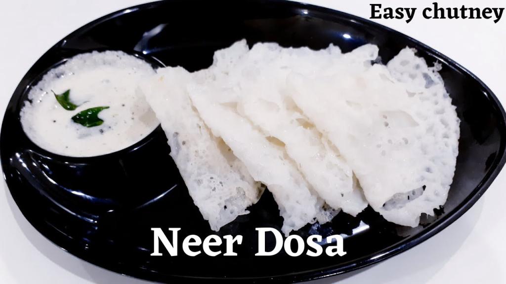 Neer Dosa with Coconut Chutney