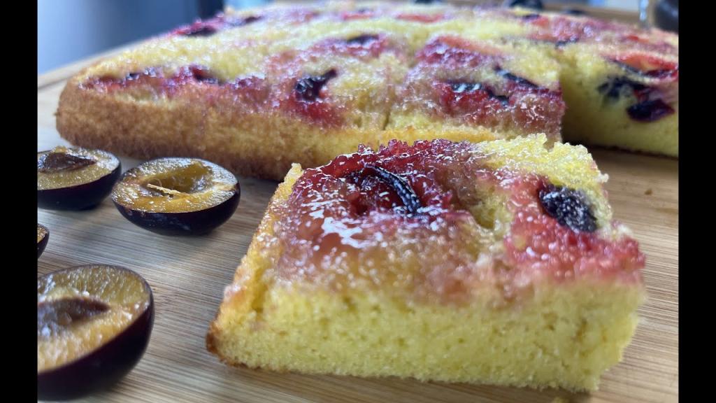 Plum Upside Down Cake | Easy Recipe