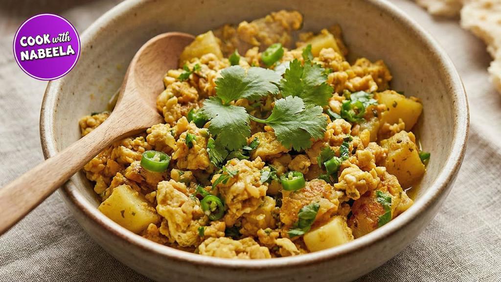 Potato Egg Bhurji - Indian Style Scramble