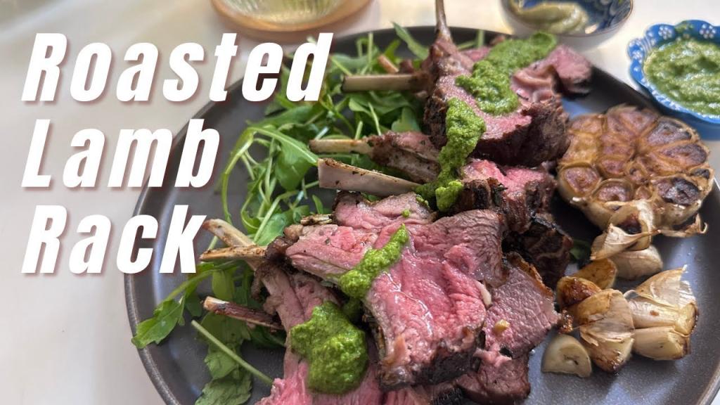 Roasted Lamb Rack with Salsa Verde