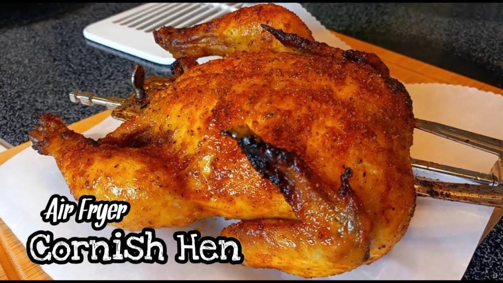 Rotisserie Cornish Hen in Air Fryer Oven