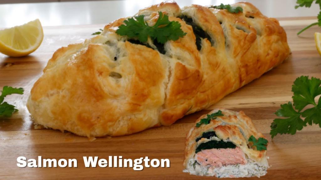 Salmon en Croute with Spinach and Goat Cheese