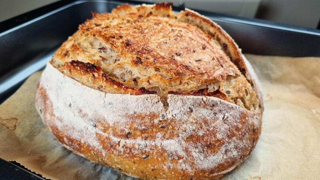 Sourdough Bread with Flaxseeds – Rustic Style