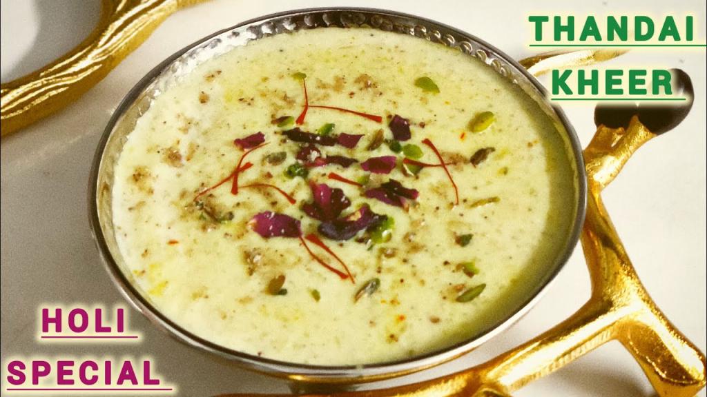 Thandai Kheer – Indian Dessert