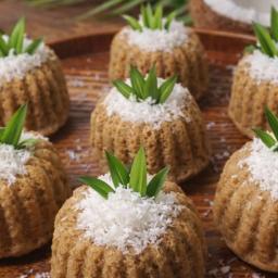 Apam Gula Merah (Steamed Brown Sugar Cake)